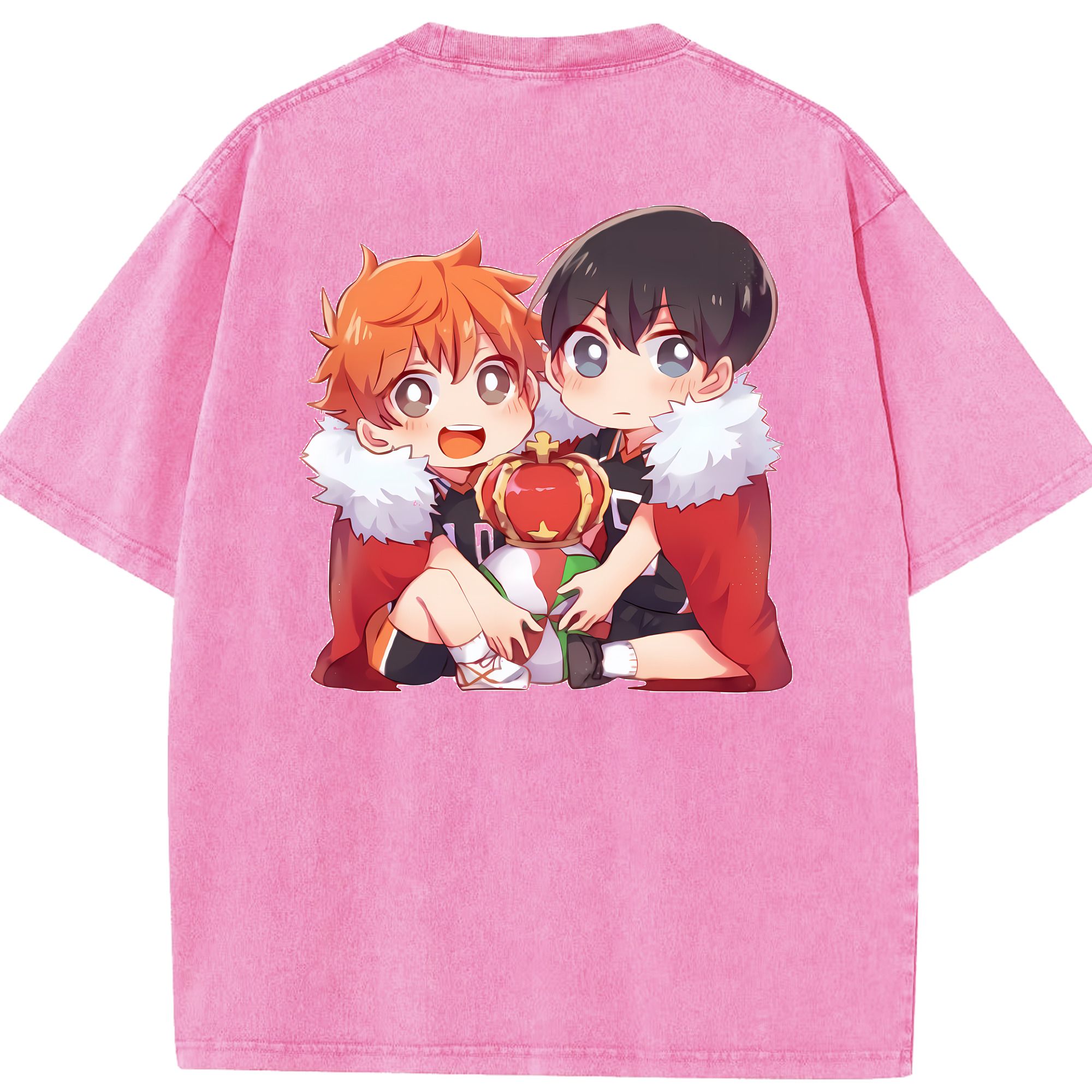 （画像用） ハイキュー!! Haikyu!! 綿100% ヴィンテージ風 半袖Tシャツ（背面プリント）